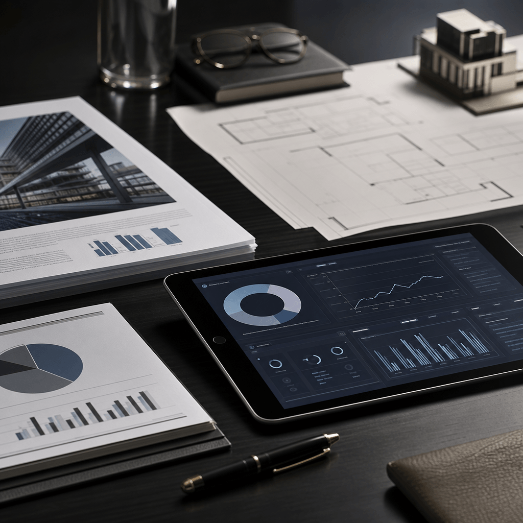 Governance planning materials on a table