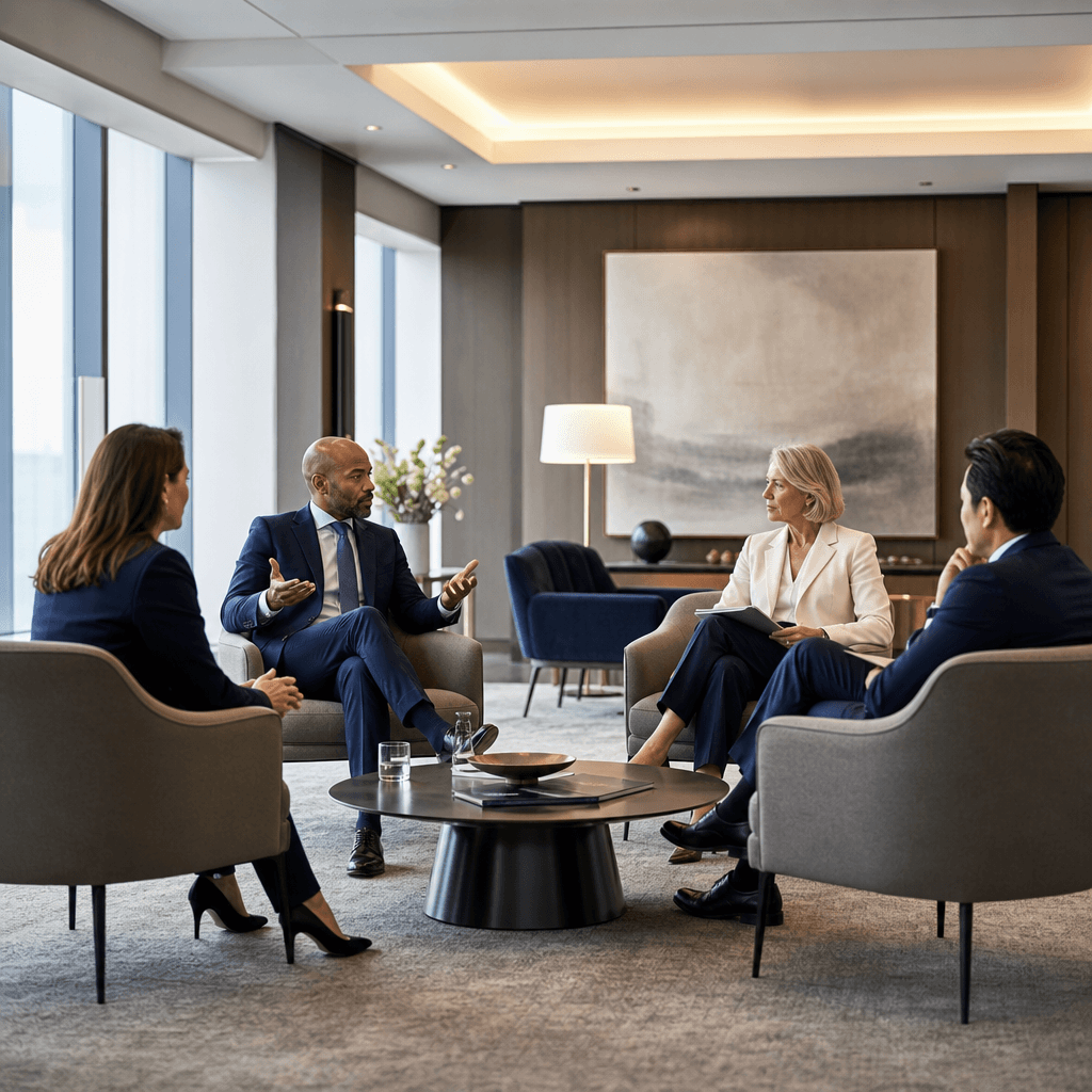 Professional team in discussion